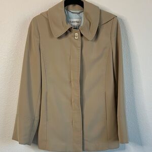 Calvin Klein Beige Single-Breasted Trench Coat